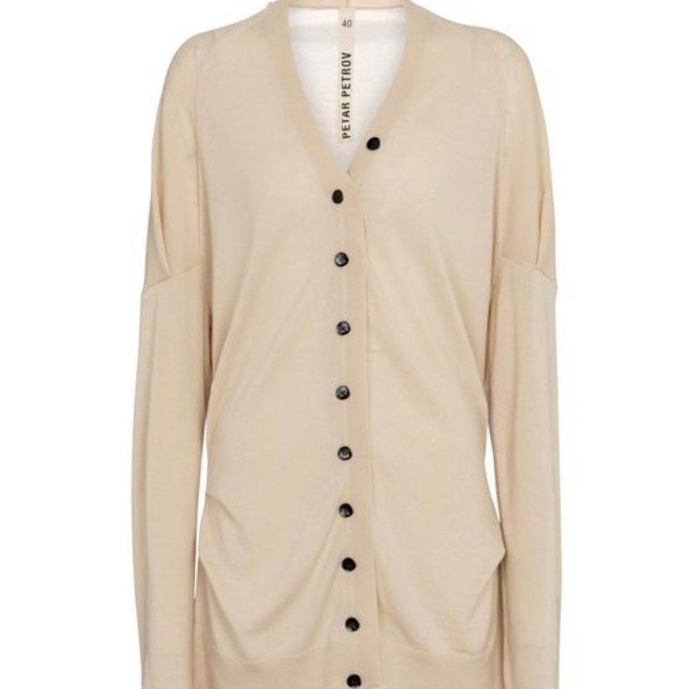 Petar Petrov Natural Thin Wool Cardigan | NWOT